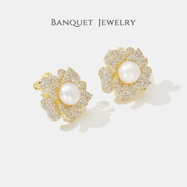 A01-14/Colorful diamond alloy stud earrings