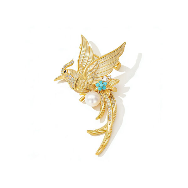 A04-12/Golden Peace Dove Brooch