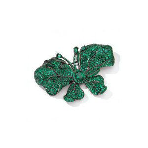 A04-02/Emerald-Inlaid Brooch