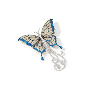 A04-03/Colorful Butterfly Diamond Brooch