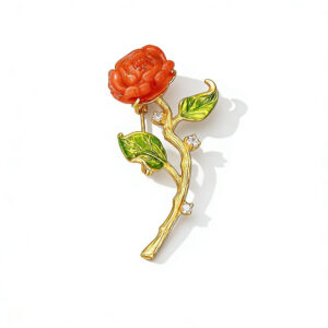 A04-22/Oriental Rose Brooch: A Poetic Touch to Your Outfit