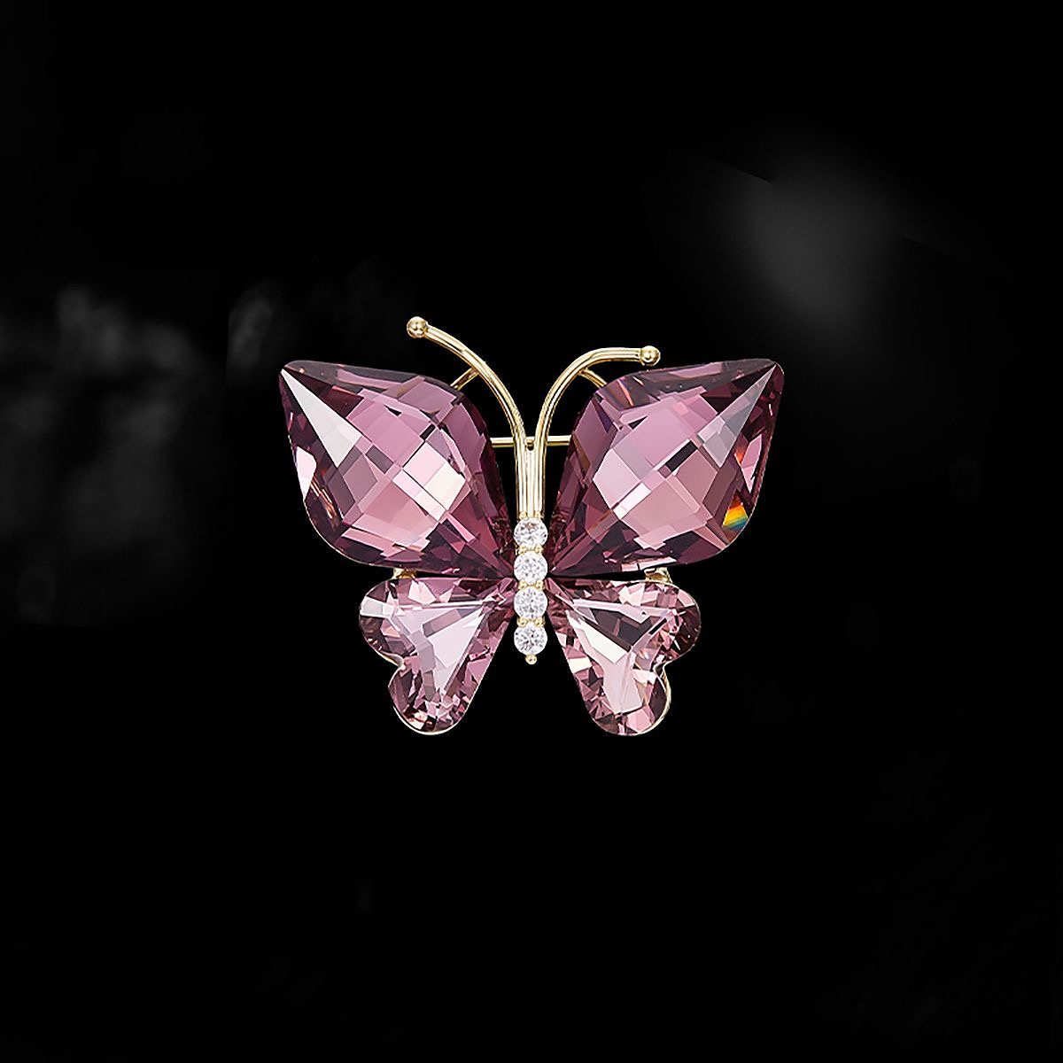 A04-17/Pink Crystal Butterfly