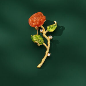A04-22/Oriental Rose Brooch: A Poetic Touch to Your Outfit