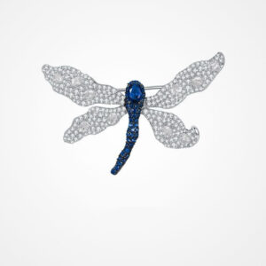A04-11/Blue Dragonfly Gem Brooch