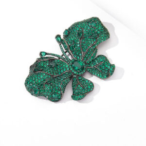 A04-02/Emerald-Inlaid Brooch