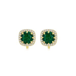 A01-07/Classic Emerald Stud Earrings