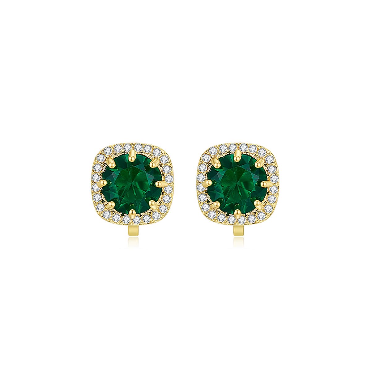 A01-07/Classic Emerald Stud Earrings
