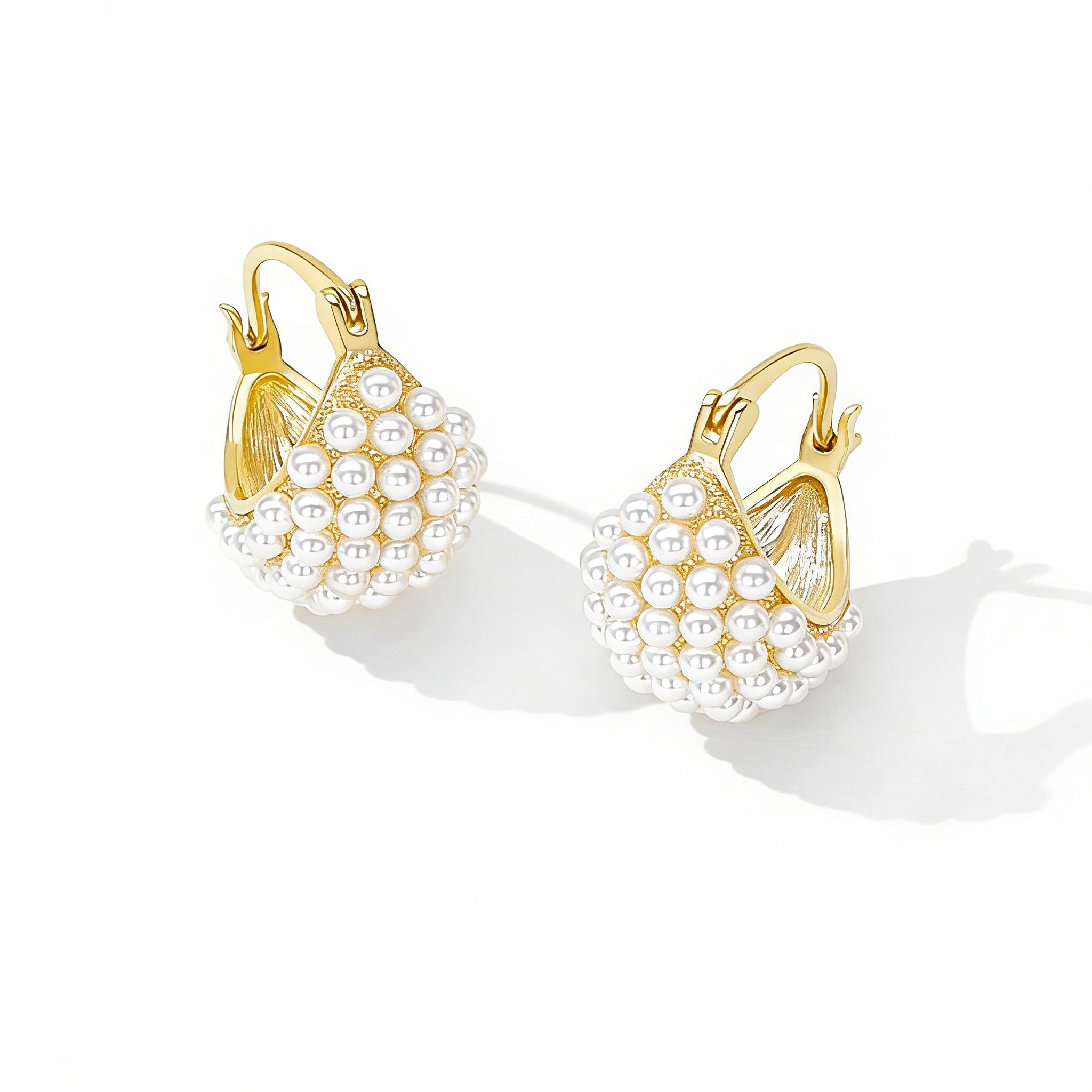 A01-20/Pearl Cluster Drop Earrings