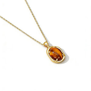 A03-07/Tiger’s Eye Gem – Timeless Elegance Necklace/$29