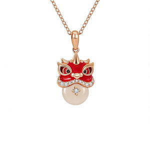 A03-06/Lion Dance – A Fusion of Tradition and Fashion Necklace/$19