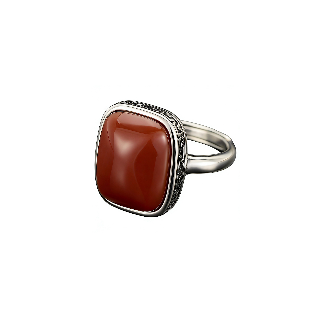 A02-02/Carnelian Silver Square - Image 1