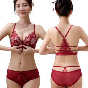 B01-04/Exquisite Black Lace Push - Up Lingerie Set