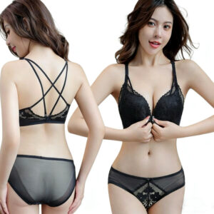 B01-03/Lace Push - Up Bra Set with Criss - Cross Back