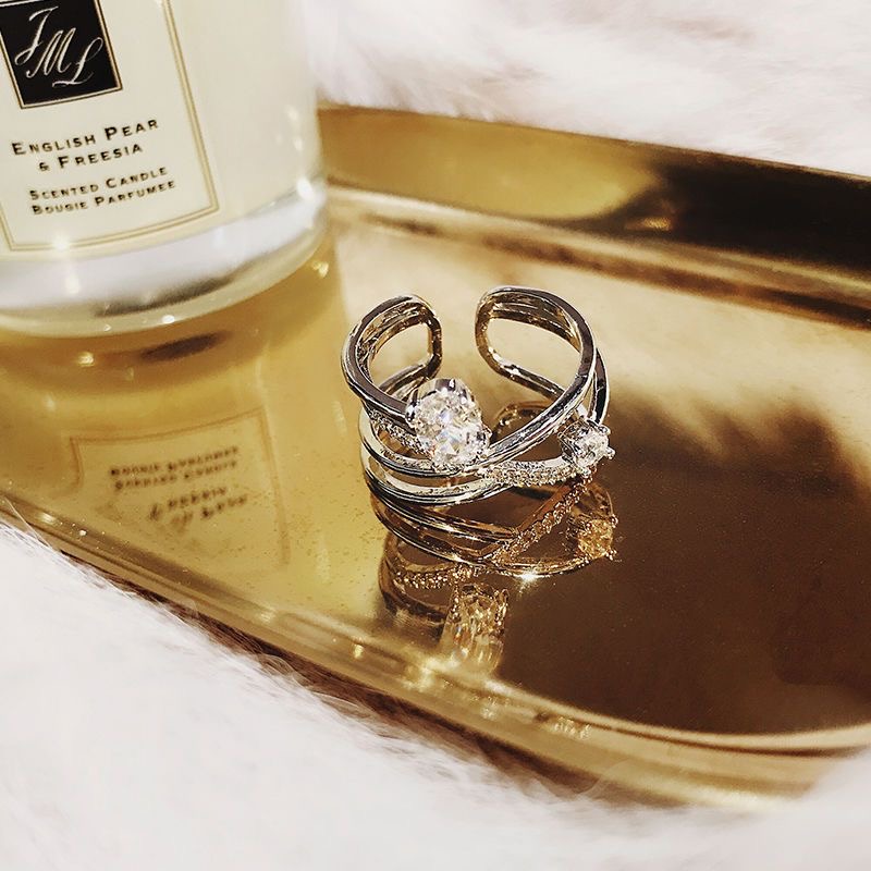 1.2ring<$3series08Multi - Band Diamond - Embellished Open - Ring