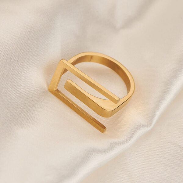 1.2ring<$3series17Minimalist Geometric Stacked Gold Ring - Chic Statement Jewelry