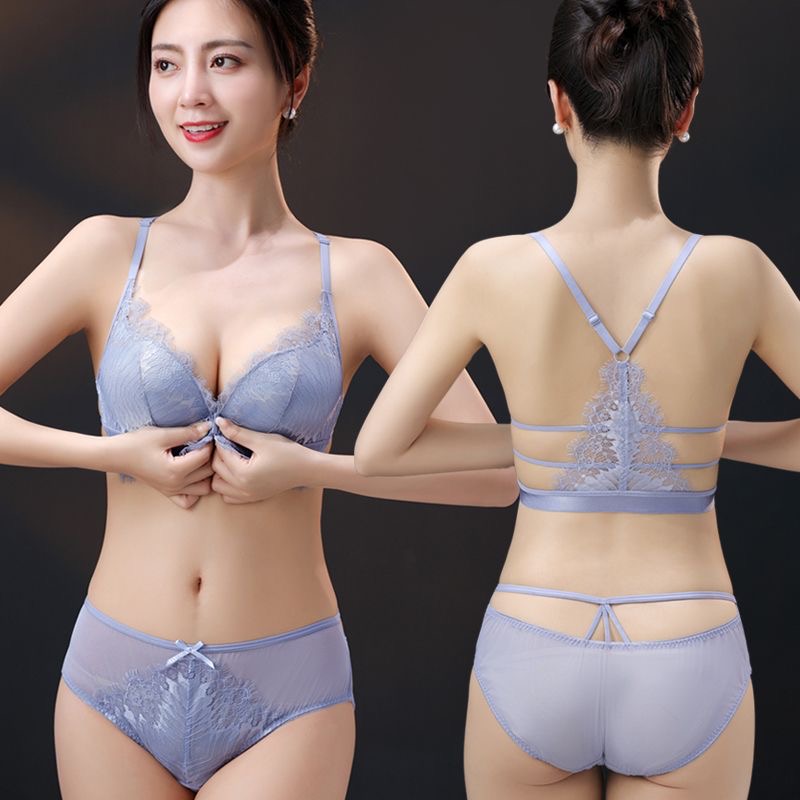 B01-04/Exquisite Black Lace Push - Up Lingerie Set - Image 3