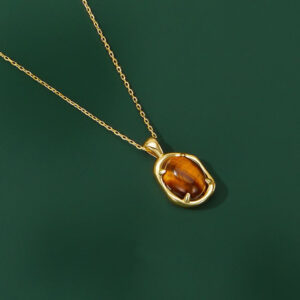 A03-07/Tiger’s Eye Gem – Timeless Elegance Necklace/$29
