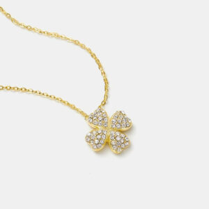 A03-09/Four – Leaf Clover – Lucky Sparkle Necklace/$19