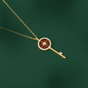 A03-10/Star – Studded Key Pendant Necklace/$69