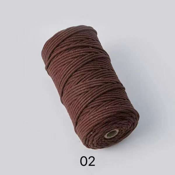 C02-01/3mm Diameter Cotton Cord - 100m Length for Crafts & DIY Projects