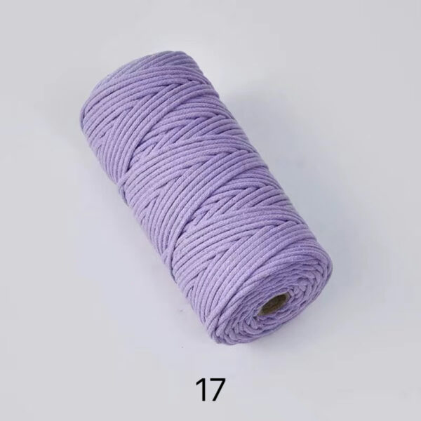 C02-01/3mm Diameter Cotton Cord - 100m Length for Crafts & DIY Projects