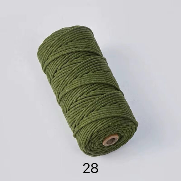 C02-01/3mm Diameter Cotton Cord - 100m Length for Crafts & DIY Projects