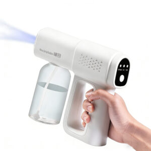 E01-03/Handheld Nano Atomizer Spray Gun: Adjustable Modes, Blue Light Nano Mist for Home & Office Disinfection