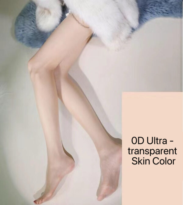 B02.3-01/Women's 0D Ultra - Sheer Pantyhose: Sexy, Transparent, Anti - Snag Silk Stockings for Summer (Black/Gray/Skin Color)