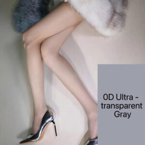 B02.3-01/Women's 0D Ultra - Sheer Pantyhose: Sexy, Transparent, Anti - Snag Silk Stockings for Summer (Black/Gray/Skin Color) - Image 3