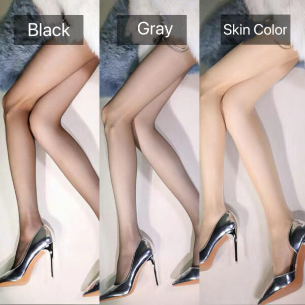 B02.3-01/Women's 0D Ultra - Sheer Pantyhose: Sexy, Transparent, Anti - Snag Silk Stockings for Summer (Black/Gray/Skin Color)