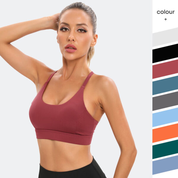 B04-01/Women’s Shockproof Sports Bra for Yoga and Running – Racerback Design