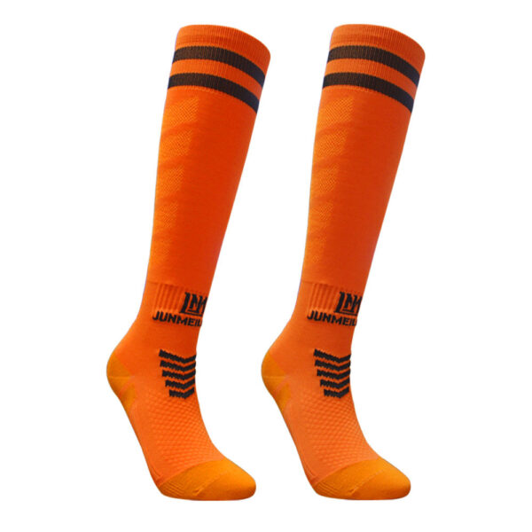 B02.1-02/Kids' Long Over-Knee Football Socks - Professional Training & Match Sports Socks for Students, Sweat-Absorbent, Breathable & Anti-Slip