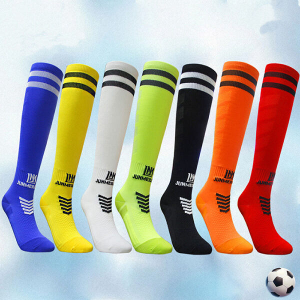 B02.1-02/Kids' Long Over-Knee Football Socks - Professional Training & Match Sports Socks for Students, Sweat-Absorbent, Breathable & Anti-Slip