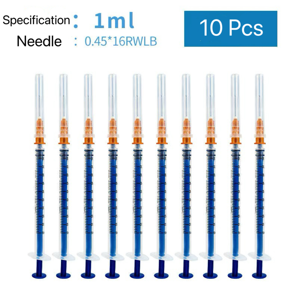 E02-01/Disposable Medical Syringe with Needle (10 Pcs per Pack) - Multiple Sizes (1ml/2ml/5ml/10ml/20ml/30ml/50ml) for Clinic, Hospital Drug Preparation Use - Image 2