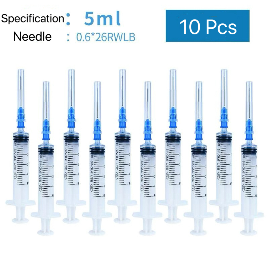 E02-01/Disposable Medical Syringe with Needle (10 Pcs per Pack) - Multiple Sizes (1ml/2ml/5ml/10ml/20ml/30ml/50ml) for Clinic, Hospital Drug Preparation Use - Image 4