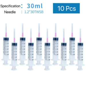 E02-01/Disposable Medical Syringe with Needle (10 Pcs per Pack) - Multiple Sizes (1ml/2ml/5ml/10ml/20ml/30ml/50ml) for Clinic, Hospital Drug Preparation Use - Image 7