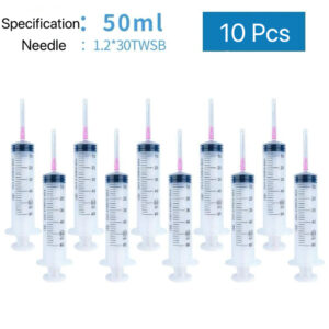 E02-01/Disposable Medical Syringe with Needle (10 Pcs per Pack) - Multiple Sizes (1ml/2ml/5ml/10ml/20ml/30ml/50ml) for Clinic, Hospital Drug Preparation Use - Image 8