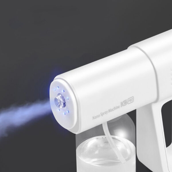 E01-03/Handheld Nano Atomizer Spray Gun: Adjustable Modes, Blue Light Nano Mist for Home & Office Disinfection