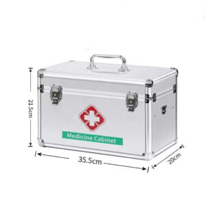 E02-02/Multi - Size Aluminum First Aid Box - 10 Inch, 12 Inch, 14 Inch, 16 Inch Medical Storage Case for Home & Business - Image 2