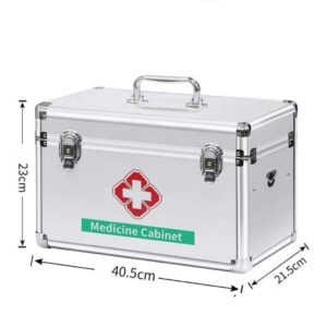 E02-02/Multi - Size Aluminum First Aid Box - 10 Inch, 12 Inch, 14 Inch, 16 Inch Medical Storage Case for Home & Business
