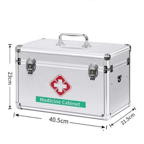 E02-02/Multi - Size Aluminum First Aid Box - 10 Inch, 12 Inch, 14 Inch, 16 Inch Medical Storage Case for Home & Business