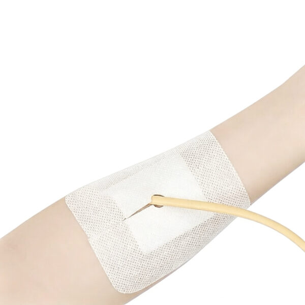 E02-03/Medical Drainage Tube Fixation Dressing (50 Pcs/Box, 10cm×10cm) - Hospital Grade, Strong Adhesion, Residue-Free, Hypoallergenic