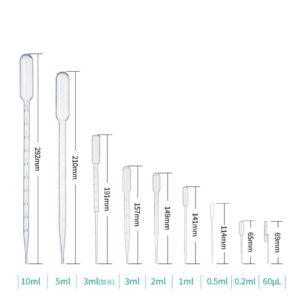 E02-05/disposable sterile plastic transfer pipettes - multiple volumes (0.1ml, 0.2ml, 0.5ml, 1ml, 2ml, 3ml, 5ml, 10ml) with independent packaging - Image 3