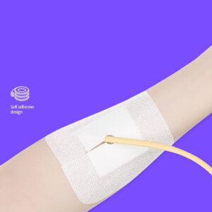 E02-03/Medical Drainage Tube Fixation Dressing (50 Pcs/Box, 10cm×10cm) - Hospital Grade, Strong Adhesion, Residue-Free, Hypoallergenic