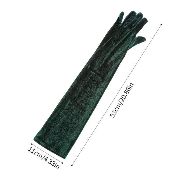 B05.1-05/Velvet Opera Gloves Long Vintage Hepburn Style for Evening Gown Cheongsam Christmas Party