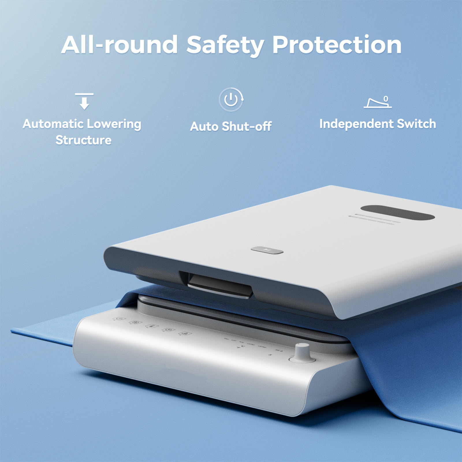 H3.4-01/15x15 Heat Press Machine for T-Shirts - 1200W Fast Heating Sublimation Printer with Accurate Temperature Control & Easy-to-Use UI - Image 5