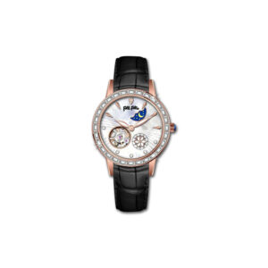 A07-06/Elegant Mechanical Women's Watch with Mother-of-Pearl Dial and Crystal Bezel