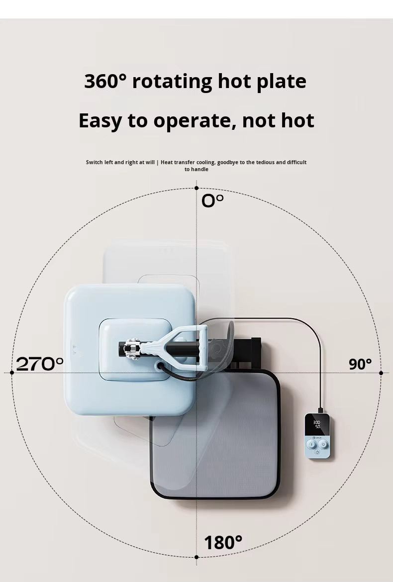 H3.4-10/38x38cm 360° Rotating Heat Press Machine with Smart Remote Control - Image 3