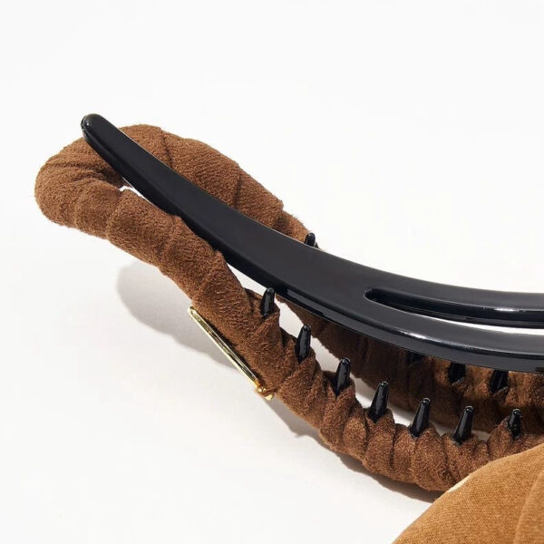 A06.1-01/Polka Dot Bow Large Claw Hair Clip - Trendy 2025 Design for Thick Hair