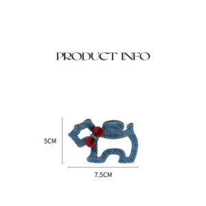 A06.1-02/Denim Blue Puppy Claw Hair Clip - Mini Style for Fine Hair & Half-Updos - Image 3